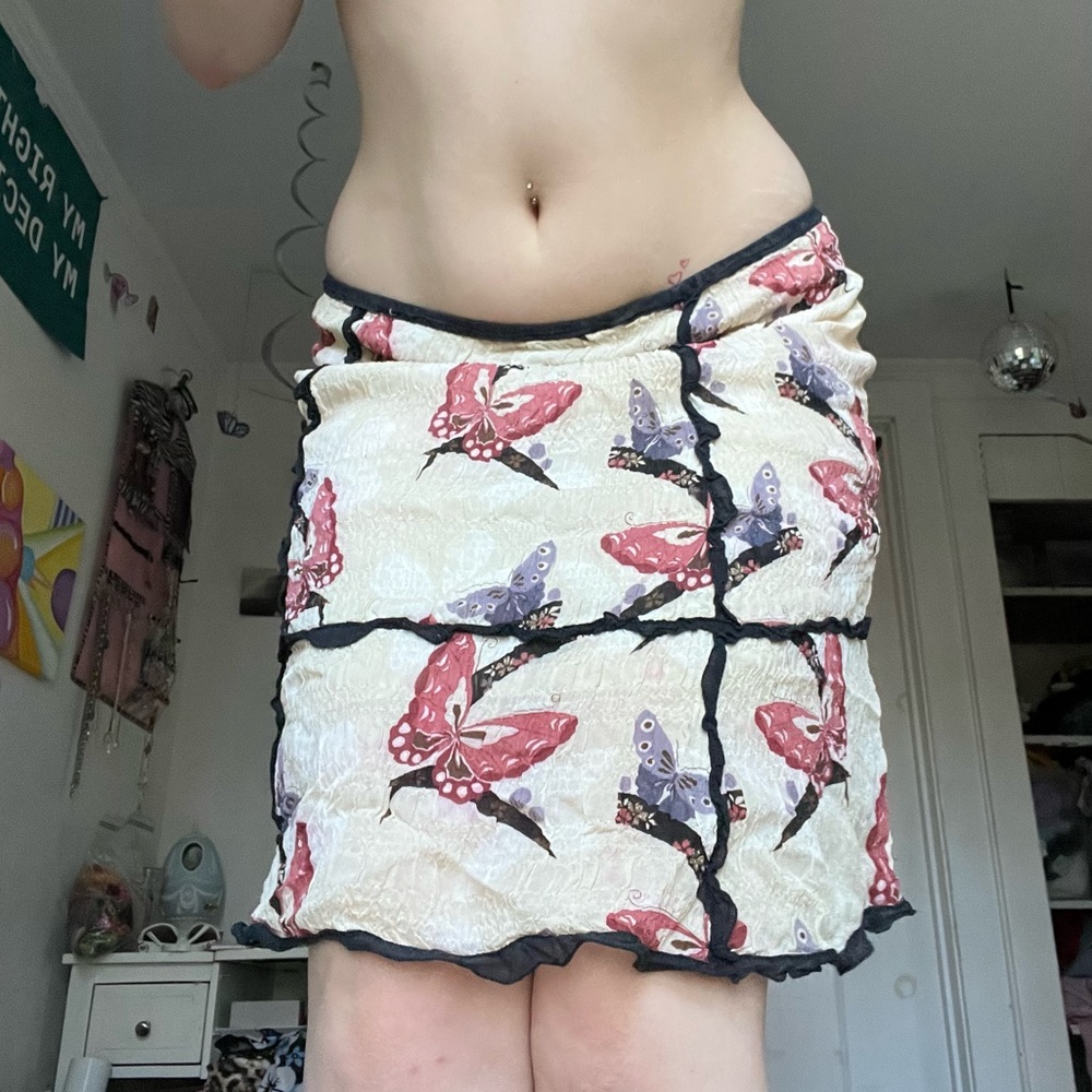 100% silk butterfly skirt